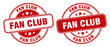 fan club stamp. fan club label. round grunge sign
