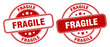 fragile stamp. fragile label. round grunge sign