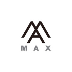 Canvas Print - letter MAX simple geometric lines design symbol vector