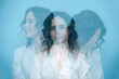 © zzzdim - Dynamic triple exposure portrait of a woman, facing three different directions