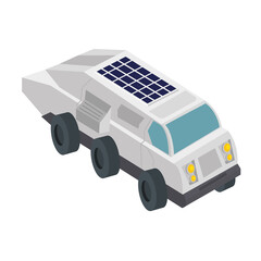 Poster - space car vehicle isometric icon