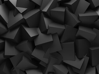 Abstract Dark Cubes Futuristic Design Background