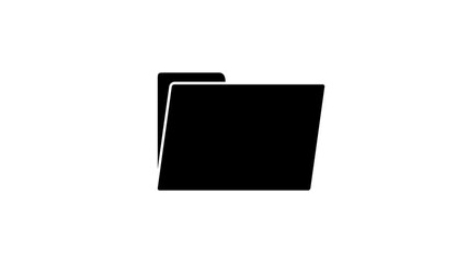 Fototapete - Black Document folder icon isolated on white background. Accounting binder symbol. Bookkeeping management. 4K Video motion graphic animation