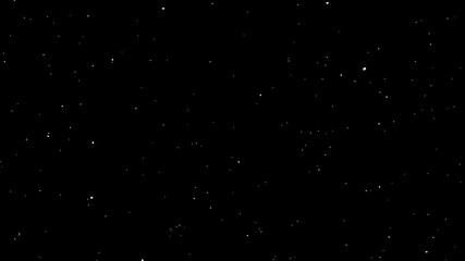 Wall Mural - White dust particles glimmering on black background. Beautiful easy to use as an overlay on your footage.
