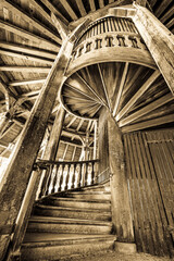 Canvas Print - old steps at a historic building