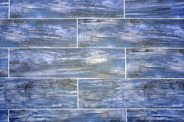 Wall Mural - Old dark blue wooden boards. Grunge parquet floor. Vintage blue wood background texture.