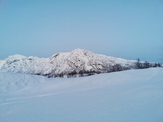 Sticker - Beautiful polar view in the Arctic, Norway, Kvaloya island