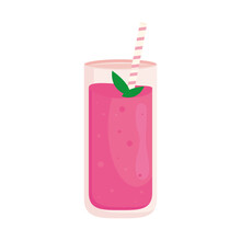 Fresh Smoothie Pink Healthy Drink