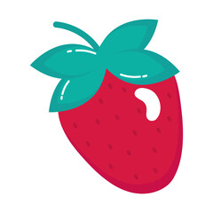 Sticker - fresh fruit strawberry healthy food