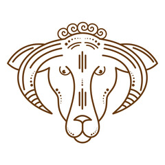 Sticker - golden aries astrology symbol icon