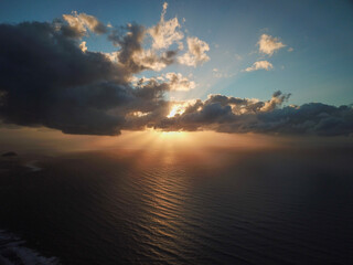 sunset over the sea