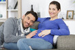 © auremar - portrait of a happy pregnant woman with her husband