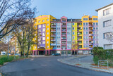 Fototapeta Łazienka - Brightly colored residential units of Harry Gerlach in Berlin, Germany