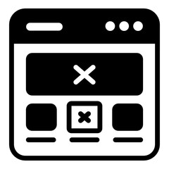 Canvas Print - internet banking in solid design icon, editable vector