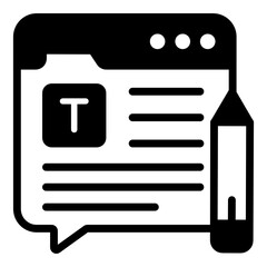 Canvas Print - internet banking in solid design icon, editable vector