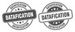 © Aquir - datafication stamp. datafication label. round grunge sign