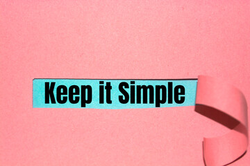 Canvas Print - Keep it Simple, Business Concept