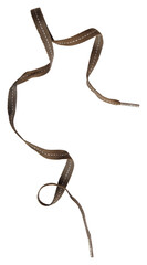 Wall Mural - brown ribbon curl isolated on white background. brown ribbon bow and curl isolated on white backgrou