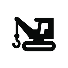 Poster - Crane machine vehicle icon