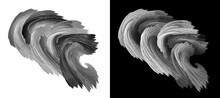 Abstract Monochrome Sheaves Are Layered Diagonally On White And Black Backgrounds. Set Of Abstract Fractal Backgrounds. 3d Rendering. 3d Illustration.