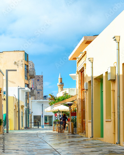 Shopping street mosque Paph...