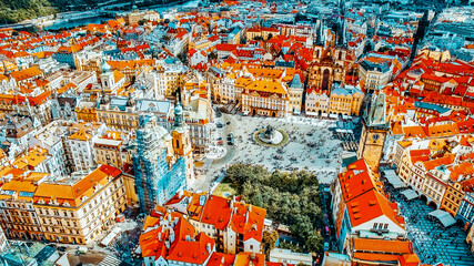 Wall Mural - Old Town Hall(Staromestske namesti)is historic square in the Old Town quarter of Prague, the capital of the Czech Republic. It is located between Wenceslas Square and the Charles Bridge.