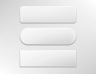 Vector gray buttons for computing and web isolated on white background.