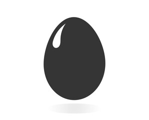 Wall Mural - egg black shape icon. easter egg vector illustration.