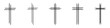 Christian cross icon. Set of linear crosses on white background. Vector illustration.