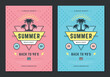 © provectors - Summer beach party flyer or poster template 90s typography style