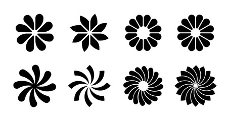 Aufkleber - Set of Abstract Geometric Logo Shapes. Modern Logotypes Collection.