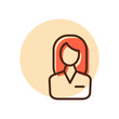 © nasik - User icon of woman outline icon. Business sign
