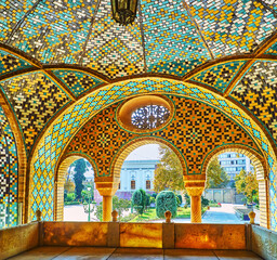 Canvas Print - The cozy corner of Golestan Palace, Tehran, Iran