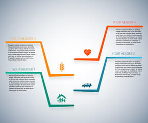 Wall Mural - design elements loop style background business presentation template. vector illustration eps 10 for