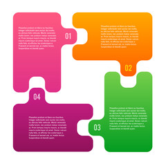 Wall Mural - design elements puzzle style background business presentation template. vector illustration eps 10 f