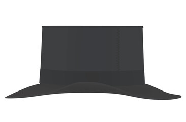 Grey retro hat. vector illustration