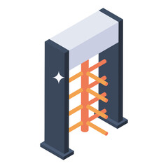 Wall Mural - trendy unique isometric style icon of revolving gate