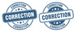 correction stamp. correction label. round grunge sign