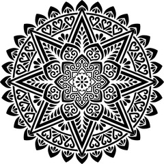 Wall Mural - Mandala Pattern Stencil doodles sketch good mood