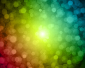 Wall Mural - Star flash with light dust vector abstract background. Red particles blurring from green supernova explosion.