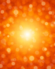 Wall Mural - Bright light with red particles vector background. Yellow bubbles blurring from white saturated explosion.