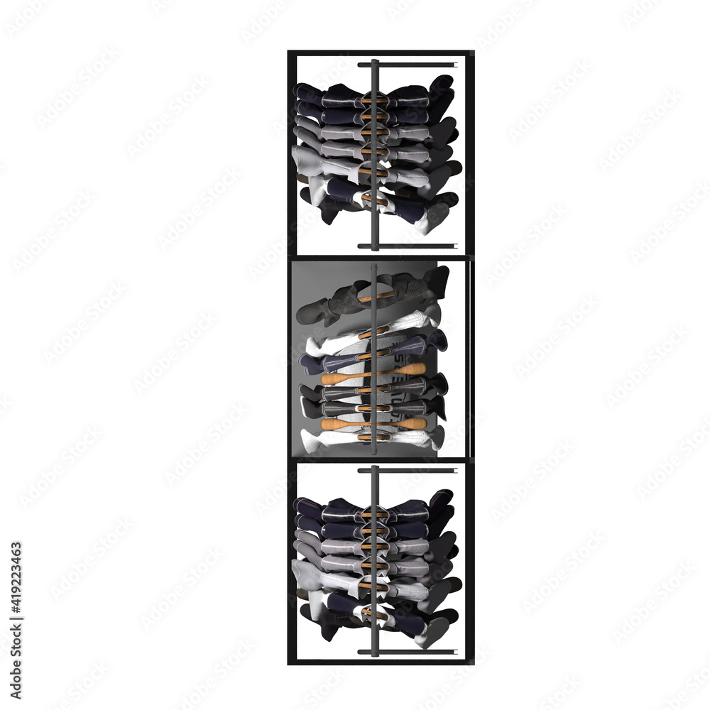 WARDROBE TOP VIEW - CLOSET IN PLAN Stock Illustration | Adobe Stock