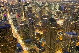 Fototapeta Nowy Jork - Usa, Illinois, Chicago, city view from atop Hancock Tower