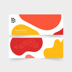 Wall Mural - Digital marketing banner template. Horizontal banner template with organic Shapes 
