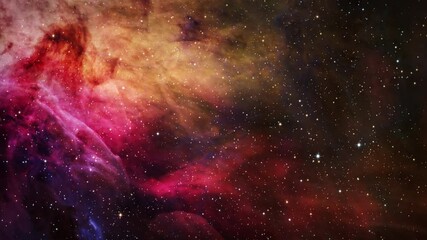 loop space flight deep space exploration travel to the orion nebula, diffuse nebula situated in the 