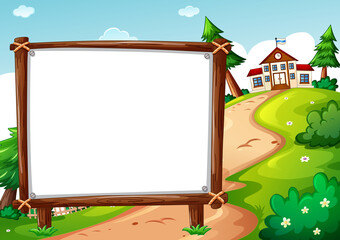 Poster - Blank banner in nature background