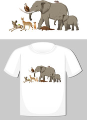 Sticker - Group of wild animals design for t-shirt