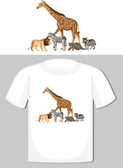 Poster - Group of wild animals design for t-shirt