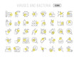 © M.Style - Set of linear icons of Viruses and Bacteria