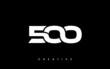 500 Letter Initial Logo Design Template Vector Illustration